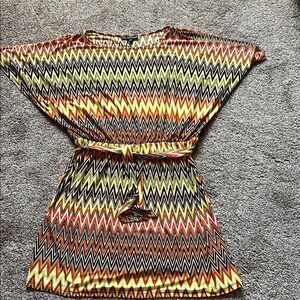 Vibrant Zigzag Patterned Dress